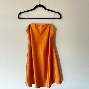 Open back satin dress